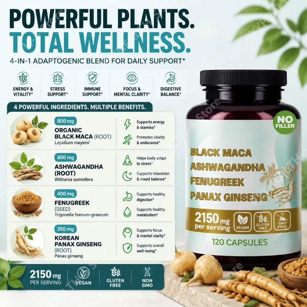 4-in-1 Organic Black Maca Root - Herbal Queen 评论和价格