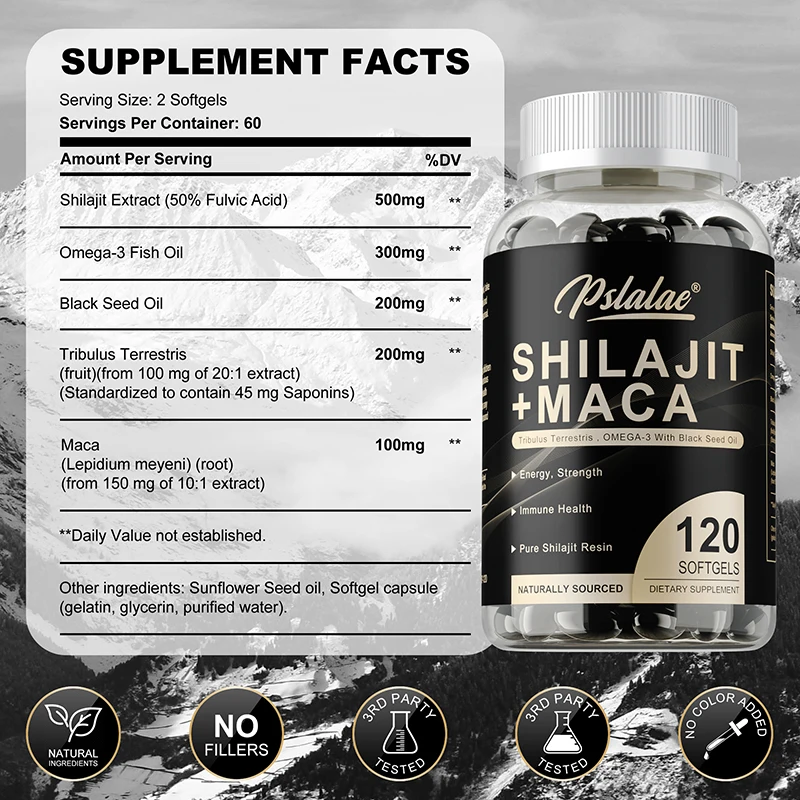 Shilajit + Maca Capsules - Con - Herbal Queen 评论和价格